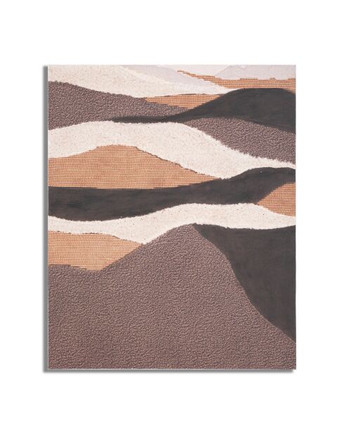 Dipinto su tela con cornice in legno scuro multicolore - 80x3,7x100 cm