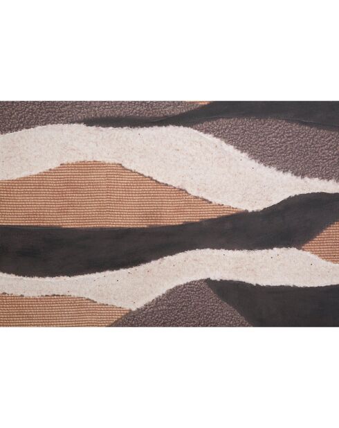 Dipinto su tela con cornice in legno scuro multicolore - 80x3,7x100 cm