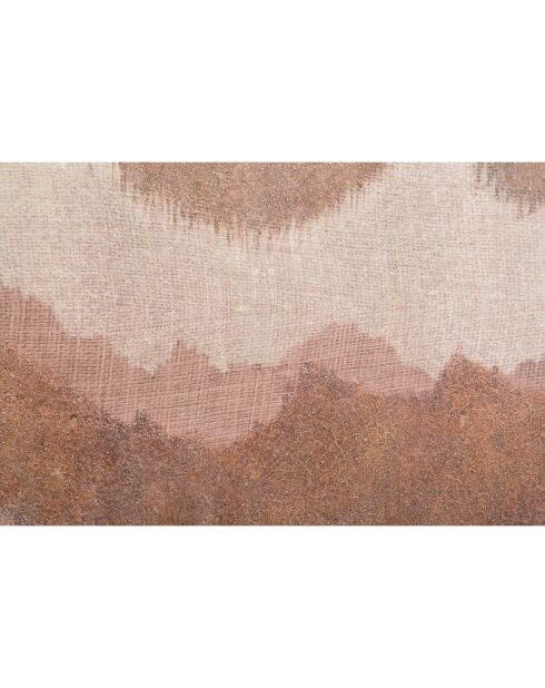 Peinture sur toile avec cadre en bois browny multicolore - 80x3.7x100 cm