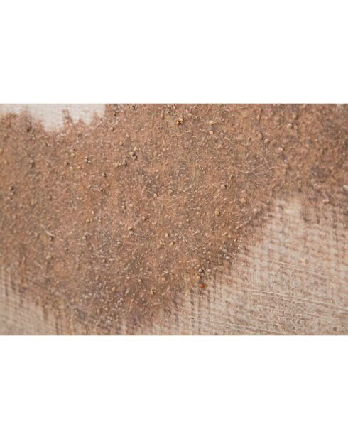 Peinture sur toile avec cadre en bois browny multicolore - 80x3.7x100 cm