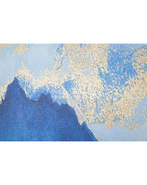 Impression sur toile avec cadre en bois impressionniste mountain tree multicolore - 80x3x120 cm