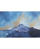 Impression sur toile avec cadre en bois impressionniste mountain tree multicolore - 80x3x120 cm