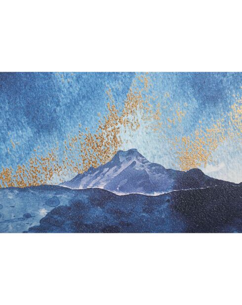 Impression sur toile avec cadre en bois impressionniste mountain tree multicolore - 80x3x120 cm