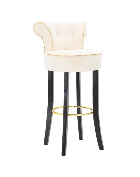 Tabouret de bar rond luxy crème - 46x48x96 cm