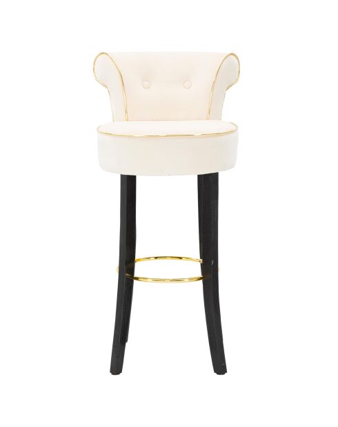 Tabouret de bar rond luxy crème - 46x48x96 cm