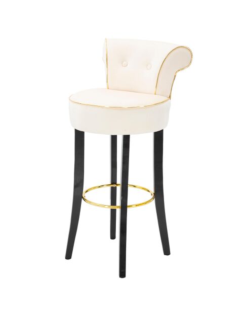 Tabouret de bar rond luxy crème - 46x48x96 cm