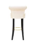 Tabouret de bar rond luxy crème - 46x48x96 cm