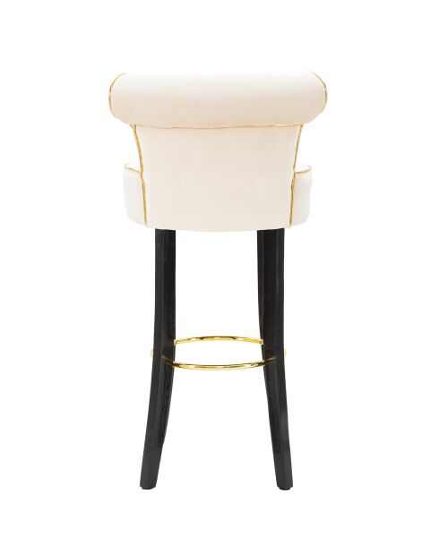 Tabouret de bar rond luxy crème - 46x48x96 cm