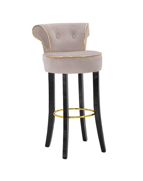 Tabouret de bar rond luxy gris - 46x48x96 cm