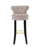 Tabouret de bar rond luxy gris - 46x48x96 cm