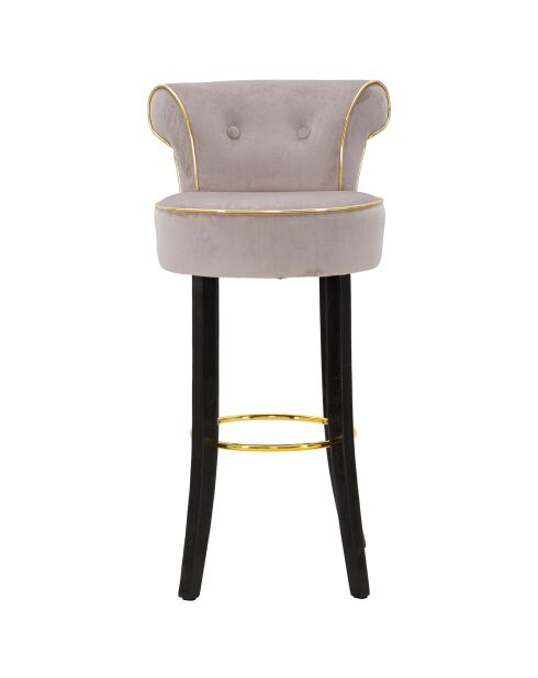 Tabouret de bar rond luxy gris - 46x48x96 cm