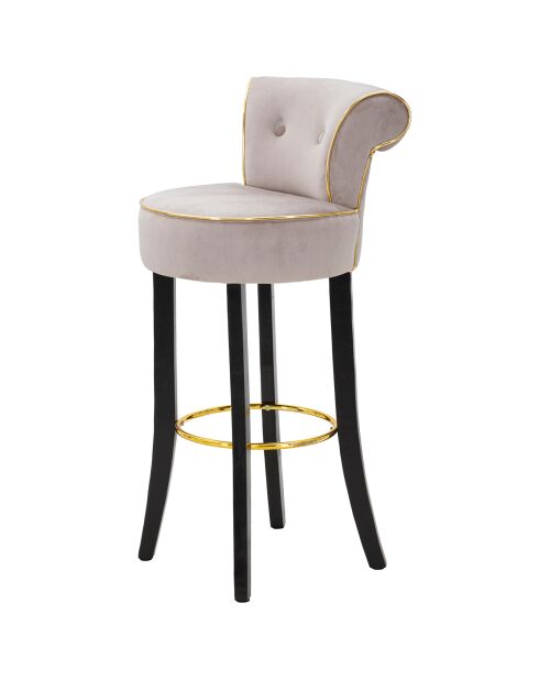 Tabouret de bar rond luxy gris - 46x48x96 cm