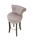 Tabouret de bar rond luxy gris - 46x48x96 cm