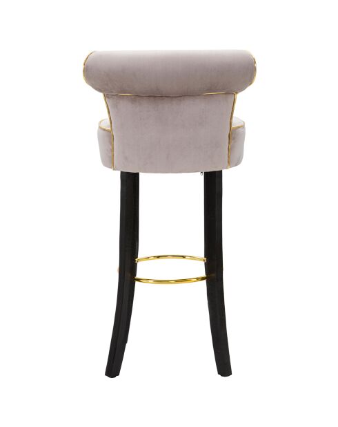 Tabouret de bar rond luxy gris - 46x48x96 cm