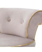 Tabouret de bar rond luxy gris - 46x48x96 cm
