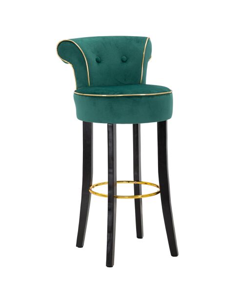 Tabouret de bar rond luxy vert - 46x48x96 cm
