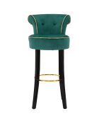 Tabouret de bar rond luxy vert - 46x48x96 cm