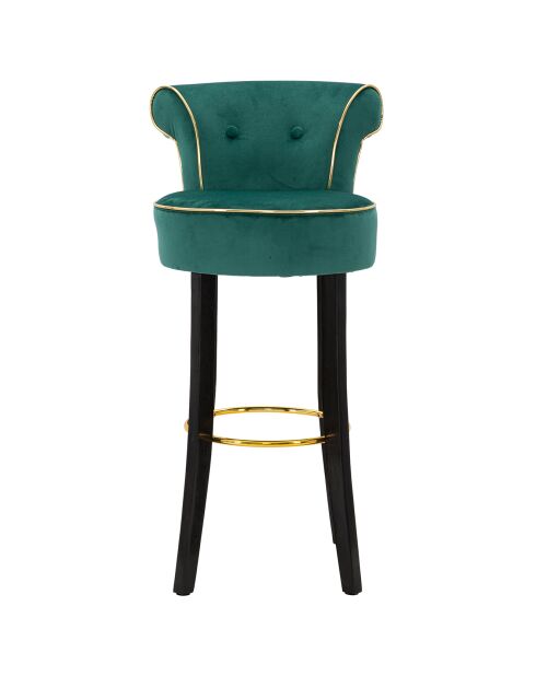 Tabouret de bar rond luxy vert - 46x48x96 cm