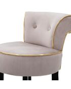 Tabouret de bar rond luxy gris - 46x48x96 cm