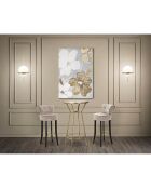 Tabouret de bar rond luxy gris - 46x48x96 cm