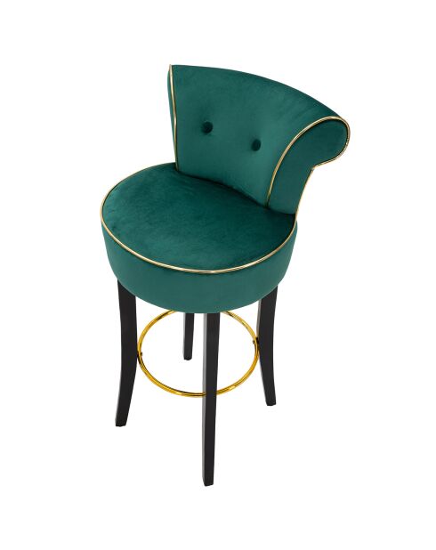 Tabouret de bar rond luxy vert - 46x48x96 cm