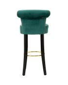 Tabouret de bar rond luxy vert - 46x48x96 cm