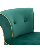 Tabouret de bar rond luxy vert - 46x48x96 cm