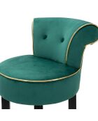 Tabouret de bar rond luxy vert - 46x48x96 cm