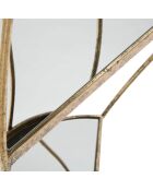 Guéridon en métal et verre twisty doré - D.38x86 cm