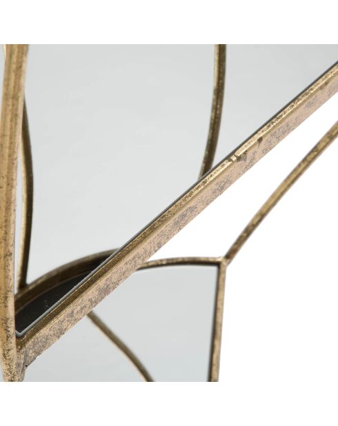 Guéridon en métal et verre twisty doré - D.38x86 cm