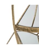 Guéridon en métal et verre twisty doré - D.38x86 cm