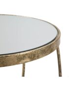 Guéridon en métal et verre twisty doré - D.38x86 cm
