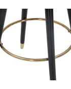 Tabouret de bar prague  crème/doré/noir - 55x56x104 cm