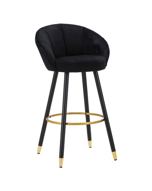 Tabouret de bar prague  noir/doré - 55x56x104 cm