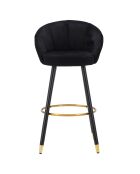 Tabouret de bar prague  noir/doré - 55x56x104 cm