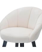 Tabouret de bar prague  crème/doré/noir - 55x56x104 cm