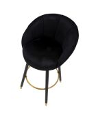 Tabouret de bar prague  noir/doré - 55x56x104 cm