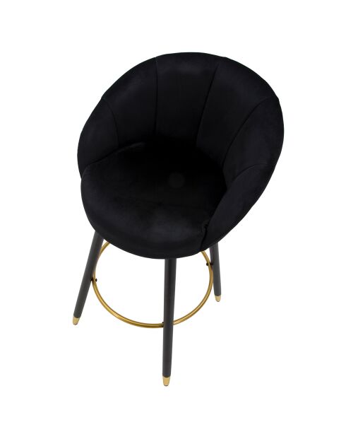 Tabouret de bar prague  noir/doré - 55x56x104 cm