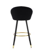 Tabouret de bar prague  noir/doré - 55x56x104 cm