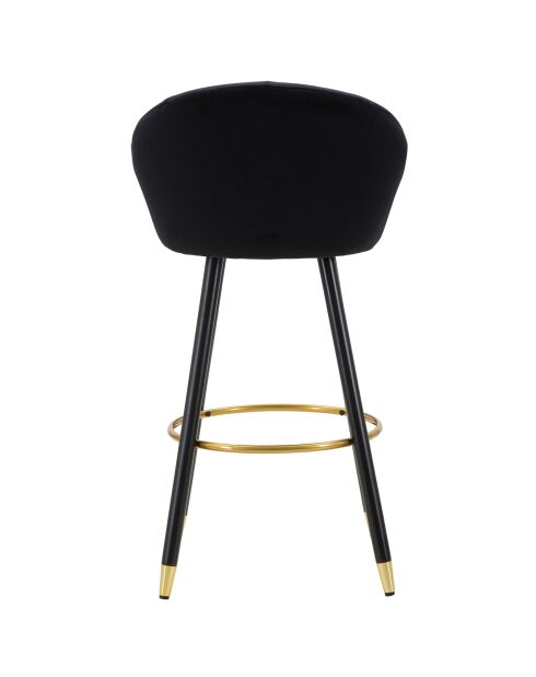 Tabouret de bar prague  noir/doré - 55x56x104 cm
