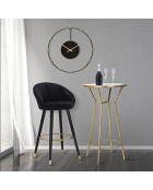 Tabouret de bar prague  noir/doré - 55x56x104 cm