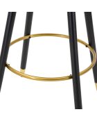 Tabouret de bar prague  noir/doré - 55x56x104 cm