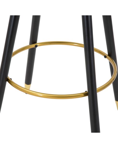 Prague Barhocker schwarz/gold - 55x56x104 cm