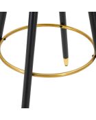 Tabouret de bar prague rose/noir/doré - 55x56x104 cm