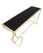 Console en métal sunshine doré/noir - 130x40x75 cm