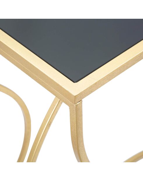 Console en métal sunshine doré/noir - 130x40x75 cm