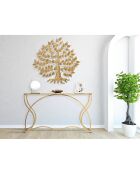 Console en métal sunshine doré/noir - 130x40x75 cm