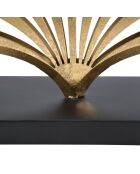 Sculpture à trois feuilles  doré/noir - 23.5x10x44 cm