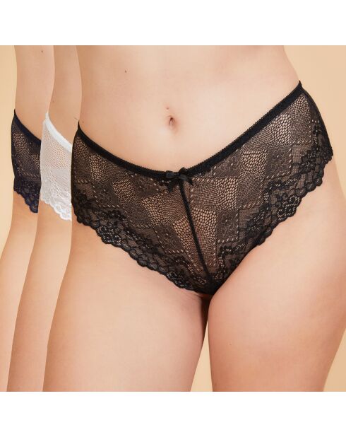 3 Shorties Acacia noir/ivoire/marine