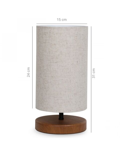 Lampe de table Ayd crème - 24x15x31 cm